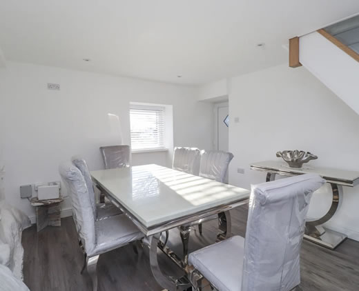 Comfy dining table area